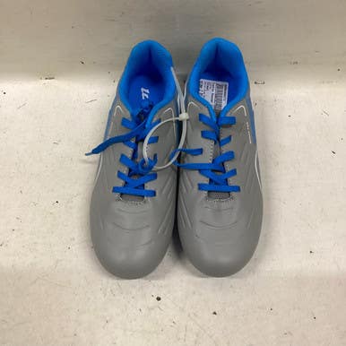 Used Lotto Soccer Cleats Grey And Royal Blue Junior 01.5 11725-S000494371