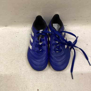 Used Adidas Soccer Cleats Royal Blue And White Youth 12.0 11725-S000494373