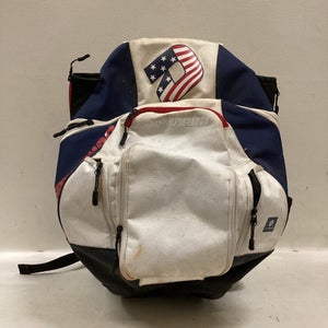 Used Demarini BAT BAG BB/SB Player Carry Bag White/Red/Navy 11725-S000495385