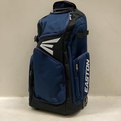 Used Easton TRAVELER STAND UP WHEELED BB/SB Player Wheeled Bag Navy Blue 11725-S000495480