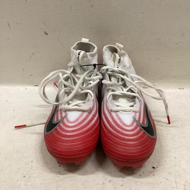 Used Nike VAPOR AIR ZOOM Adult FB Cleats Red And White Senior 7.5 11725-S000495699