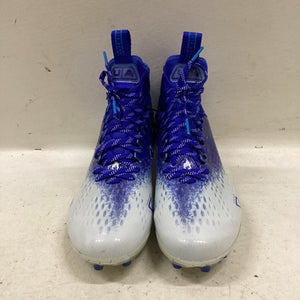 Used Under Armour SPOT-LIGHT Adult FB Cleats Royal Blue And White Senior 8 11725-S000495716