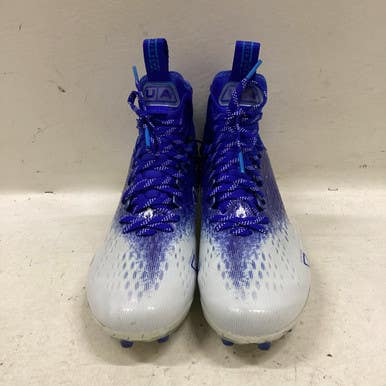 Used Under Armour SPOT-LIGHT Adult FB Cleats Royal Blue And White Senior 8 11725-S000495716