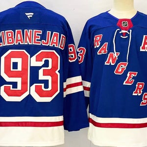 New York Rangers 93 Mika Zibanejad Blue Ice Hockey Jersey Size  52