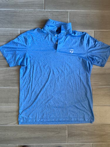 Peter Millar Blue XL Men's Polo with Taylormade logo