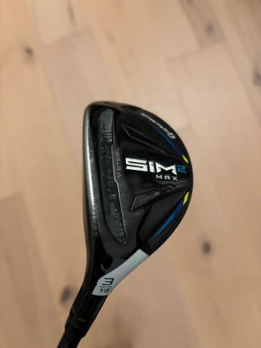 Men's TaylorMade SIM 2 Max Left Hand Hybrid Stiff Flex 3H (Used)