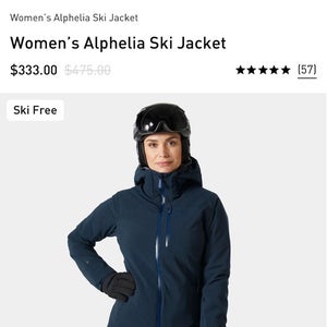 Helly Hansen Women's Alphelia Ski Jacket (New)