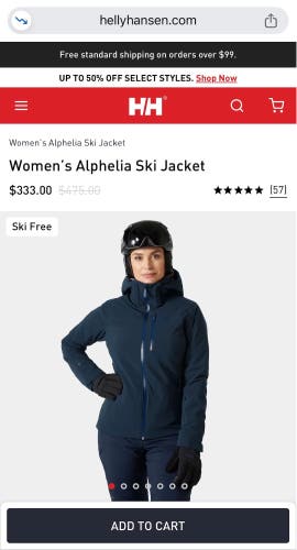 Helly Hansen Women's Alphelia Ski Jacket (New)