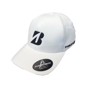 NEW 2024 Bridgestone Golf Tour B Delta 3D White Small/Medium Fitted Golf Hat/Cap