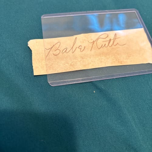 Babe Ruth Signed Autograph (Beckett says Likely to pass full authentication)