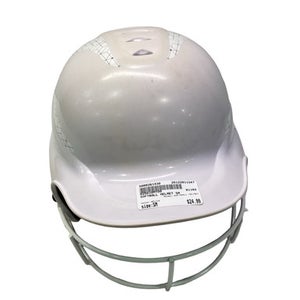 Used SOFTBALL HELMET Batting Helmet w/Mask White SM 11347-S000261430