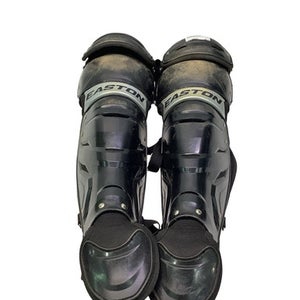 Used Easton INTERMEDIATE SHIN GUARDS Catchers Leg Guards Black Intermed 11347-S000261404