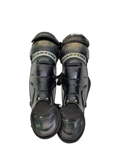 Used Easton INTERMEDIATE SHIN GUARDS Catchers Leg Guards Black Intermed 11347-S000261404