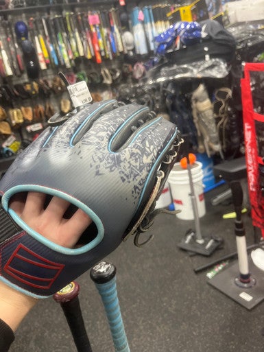 Used Rawlings REV 1-X BB/SB Glove RH Throw Navy Blue 12" 11337-S000476713