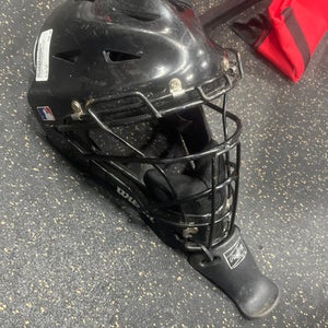 Used Wilson CATCHERS HELMET Catchers Helmet w/Mask Black LG 11337-S000476702