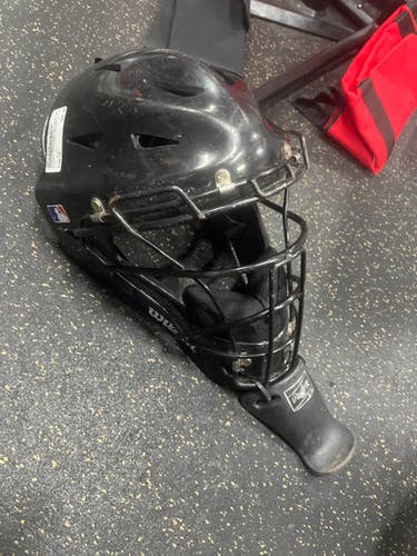 Used Wilson CATCHERS HELMET Catchers Helmet w/Mask Black LG 11337-S000476702