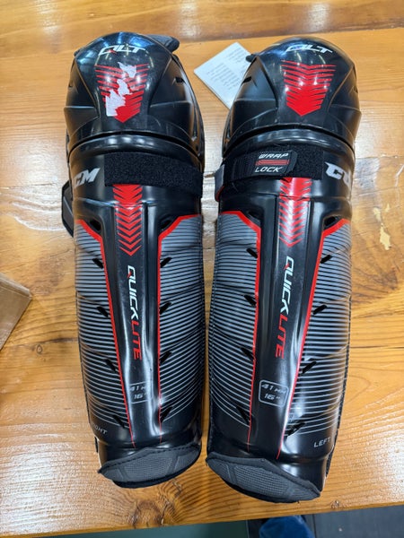 THE CCM QLT / CCM QuickLite 16" Shin Pads (New) : Dead Stock. Super rare.