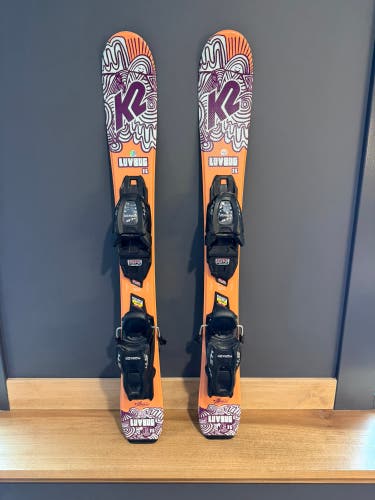Kid's 2022 K2 Luv Bug 75 cm All Mountain Skis With Bindings (Used)
