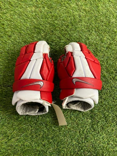 Red Nike Vapor Pro Lacrosse Gloves Medium (Used)