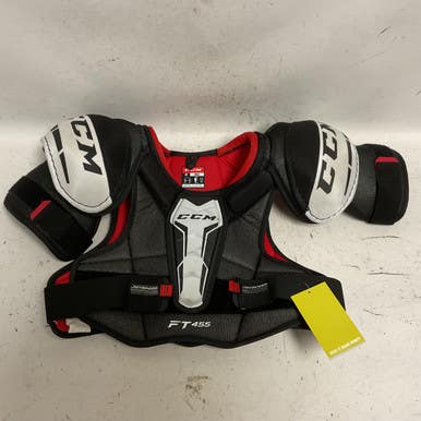 Used CCM JETSPEED FT455 Senior Shoulder Pads Black And White SM 11855-S000196259