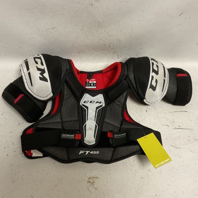 Used CCM JETSPEED FT455 Senior Shoulder Pads Black And White SM 11855-S000196259