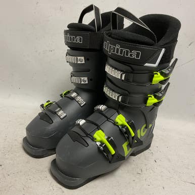Used Alpina DUO D4 Boys DH Ski Boot Grey 225 MP - J04.5 - W5.5 11855-S000196279