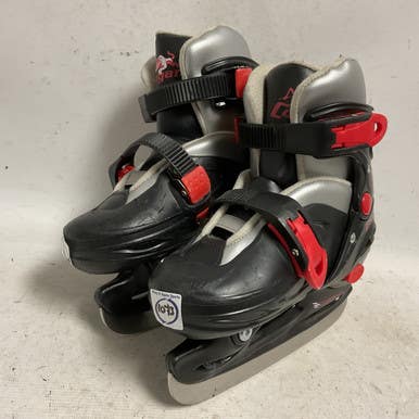 Used COUGAR ADJ ICE SKATES Boys Softboot Skate Black Adjustable 11855-S000196280