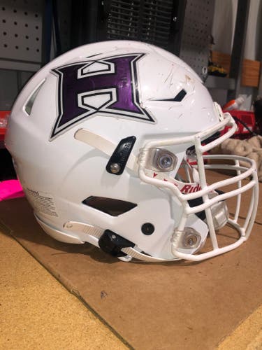 USED RIDDELL FLEX ADULT HELMET - LARGE - METALLIC WHIITE