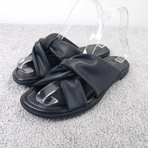 Clarks Collection Reyna Twist Sandals Womens Size 6.5 Shoes Flats Slip On