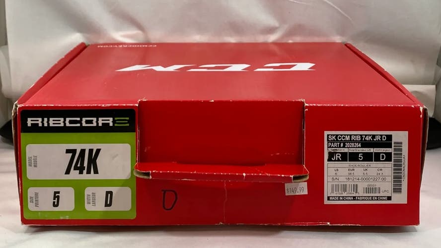 CCM RibCor 74K Hockey Skates Size 5 (New)