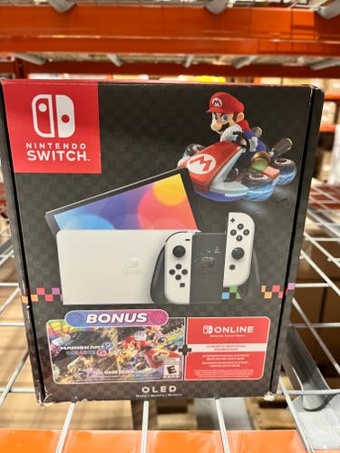 Used Nintendo Switch OLED Mario Kart 8 Deluxe Bundle with 12-Month Online Individual Membership