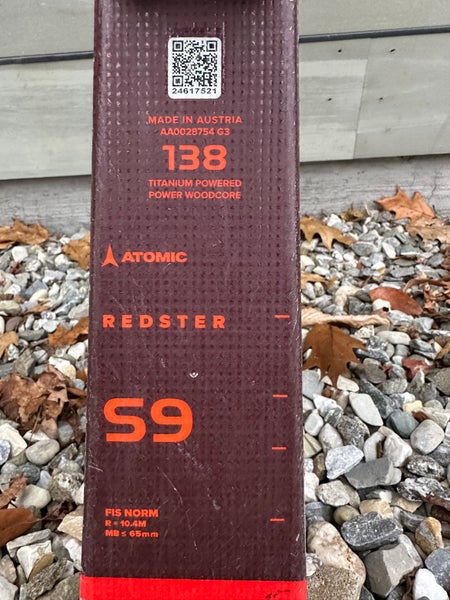 Kid's 2024 Racing 138 cm Atomic Redster S9 SL FIS Skis With Bindings (Used)