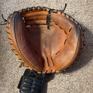Rawlings heart of the hide Catcher's Baseball Glove 33" w/ allstar wrist guard (Used)