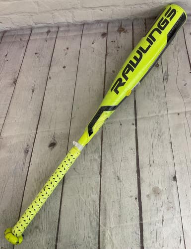 Rawlings QUATRO 2 3/4 Barrel -10 18oz Metal Baseball Bat Bright Yellow Black 28"