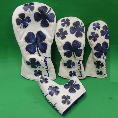 Black Clover Live Lucky Aloha Driver, Fairway, Hybrid Putter Headcovers SET OF 4