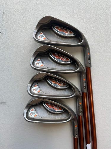 Ping G10 Iron Set 6-9 irons Orange Dot TFC 129 Regular Flex +1/2 NICE