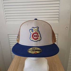 NWS Chicago Cubs Golden Stone New Era 59fifty 7 5/8 1990 ASG Side Patch