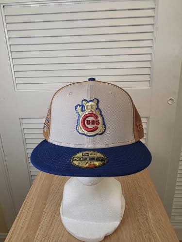 NWS Chicago Cubs Golden Stone New Era 59fifty 7 5/8 1990 ASG Side Patch