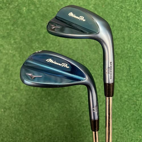 Mizuno Pro Blue Ion Wedge Set MRH 52/10S & 54/10P Stiff Flex Steel Shafts CLEAN!