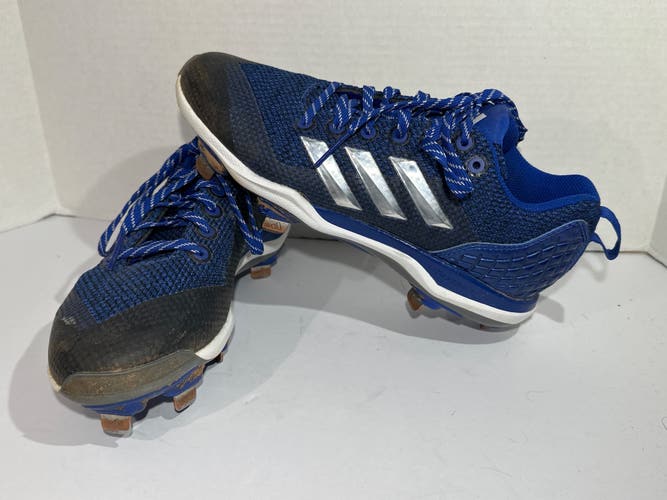 Adidas Mens Size 6.5 Blue / Silver Metal Baseball Cleats