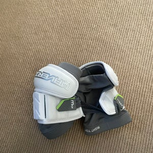 Large White Youth Maverik Max Arm Pads (New)