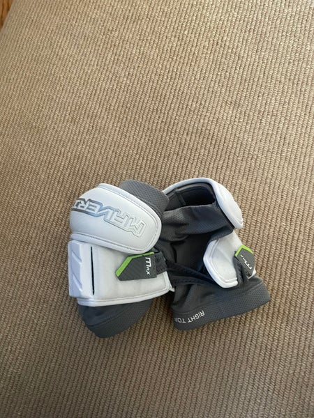 Large White Youth Maverik Max Arm Pads (New)