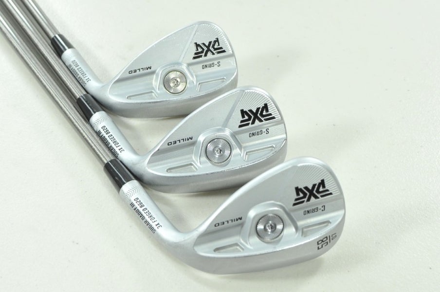 PXG Sugar Daddy III Milled Chrome 50*,54*,58* Wedge Set SteelFiber Stiff #208191