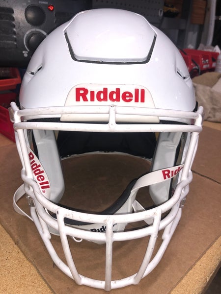 USED RIDDELL FLEX ADULT HELMET - LARGE - METALLIC WHIITE