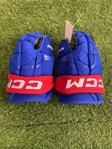 Blue Senior CCM HG12 Gloves 14" Pro Stock (Used)