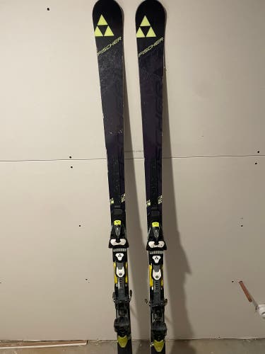 Fischer RC4 WC GS 183 cm Racing Skis With Bindings Max Din 17 (Used)
