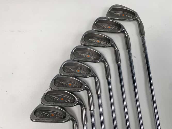 Ping Eye 2 Iron Set 3-SW Orange Dot Karsten ZZ-Lite Regular Steel Mens RH- NO PW