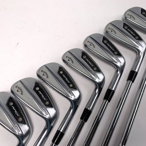 Callaway Apex Pro 24 Iron Set 5-PW+AW KBS Tour V 110g Stiff Steel Mens RH