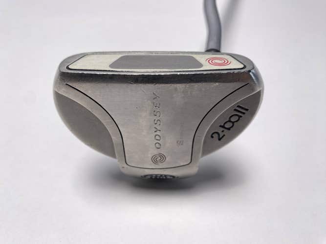 Odyssey White Steel 2-Ball Putter 37" Mens RH _ NEW LONG GRIP