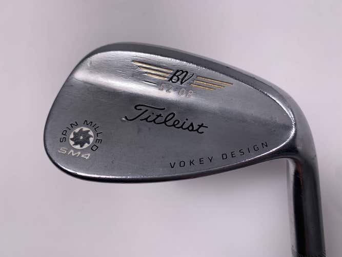 Titleist Vokey Spin Milled SM4 Chrome Gap Wedge GW 52* 8 True Temper DG Mens RH